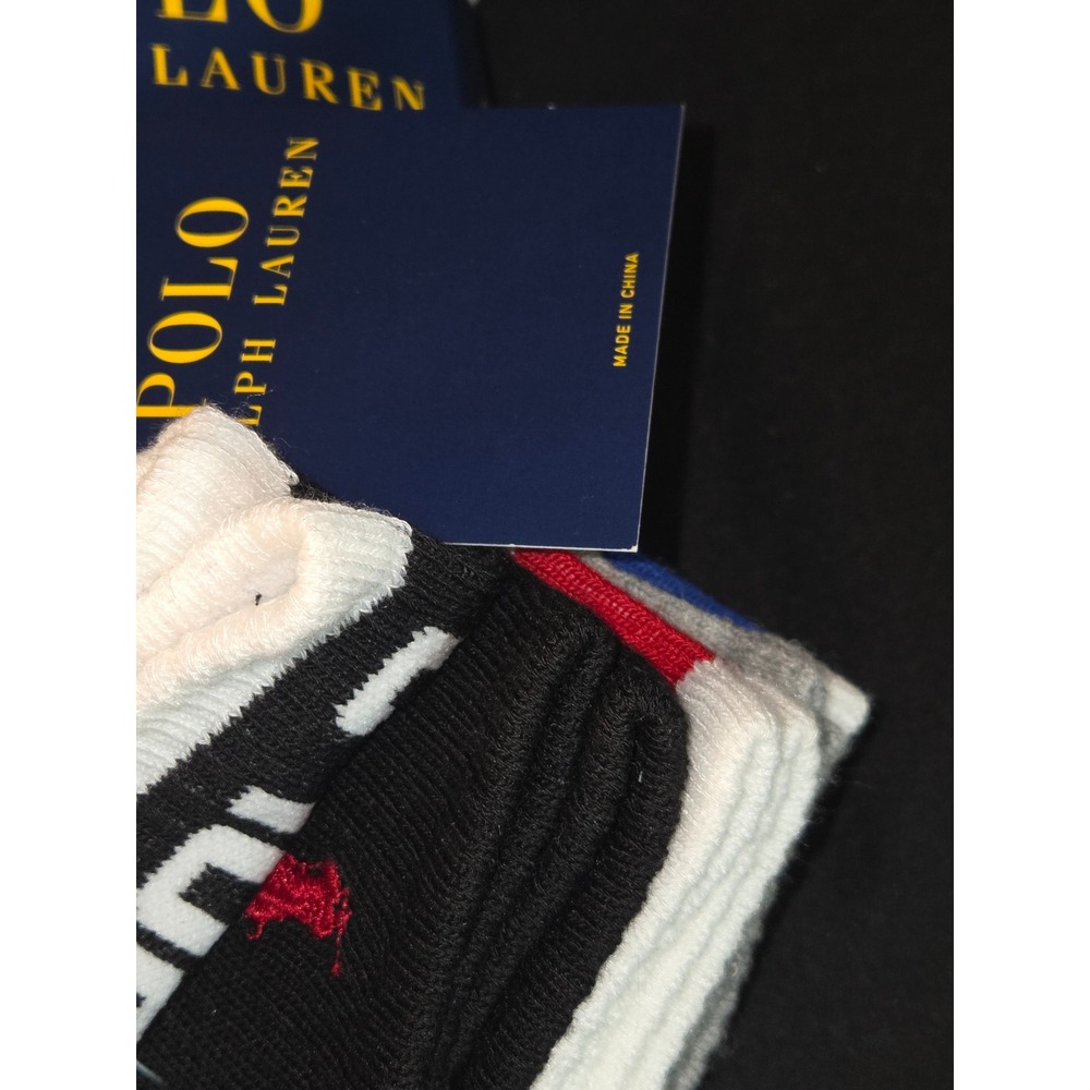 Polo Ralph Lauren Mens 6 Pair Classic Sport Arch Support Cushioned Comfort Socks - Picture 3 of 7